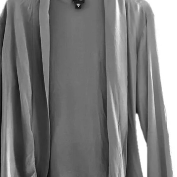 Eileen Fisher silk sweater jacket LARGE like NEW - Picture 9 of 9